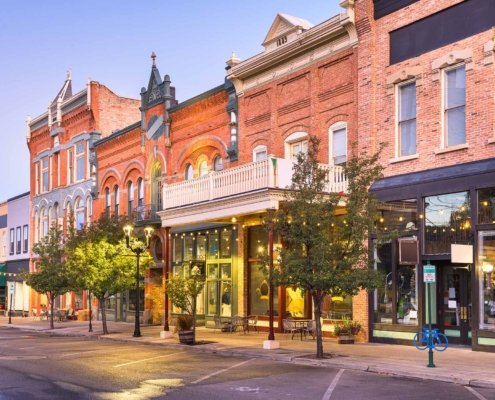 downtown on Center Street